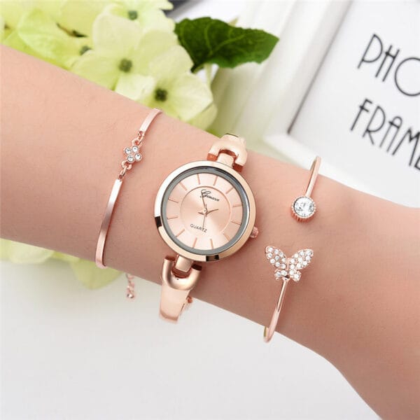 Montre Quartz Femme Ginave avec Bracelets Assortis